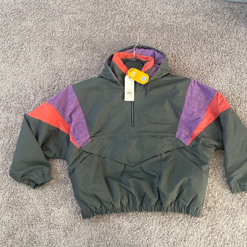 Levi’s Skate Color Block Hooded Sweatshirt Jacket 90 Y2K Bomber Size Medium NWT